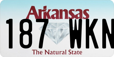 AR license plate 187WKN