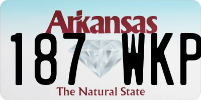 AR license plate 187WKP