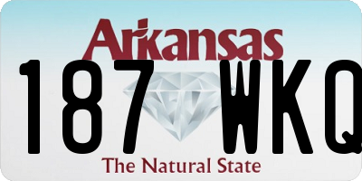 AR license plate 187WKQ
