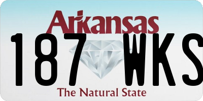 AR license plate 187WKS
