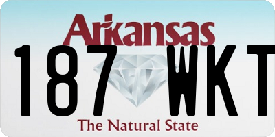 AR license plate 187WKT