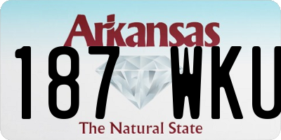 AR license plate 187WKU
