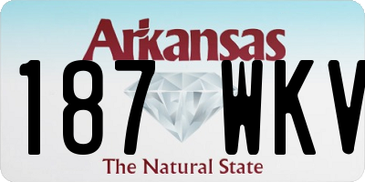 AR license plate 187WKV