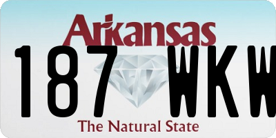 AR license plate 187WKW