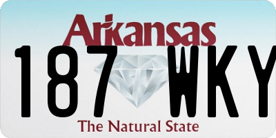 AR license plate 187WKY