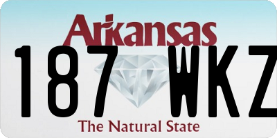 AR license plate 187WKZ