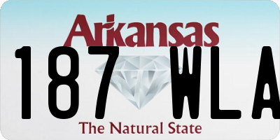 AR license plate 187WLA
