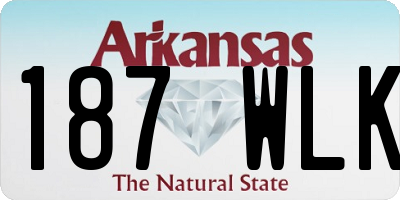 AR license plate 187WLK