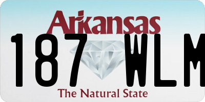 AR license plate 187WLM