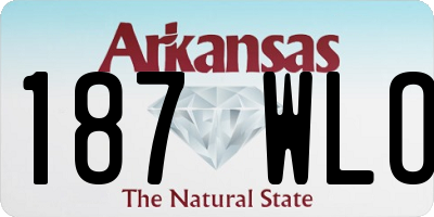 AR license plate 187WLO