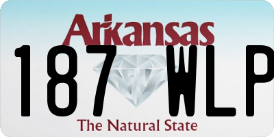 AR license plate 187WLP
