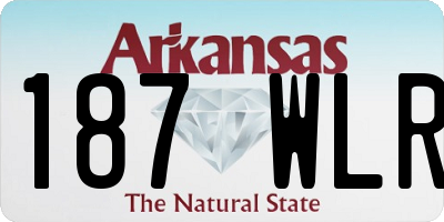 AR license plate 187WLR
