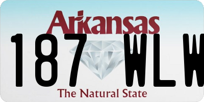 AR license plate 187WLW