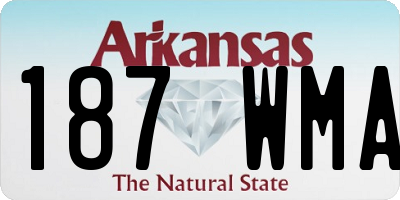 AR license plate 187WMA