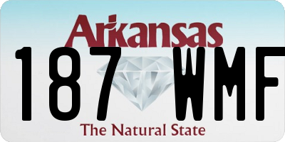 AR license plate 187WMF