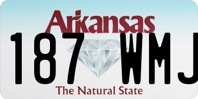 AR license plate 187WMJ