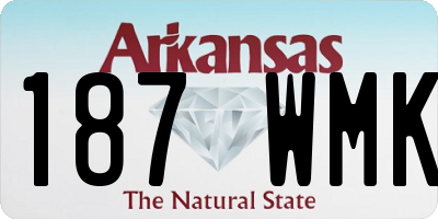 AR license plate 187WMK