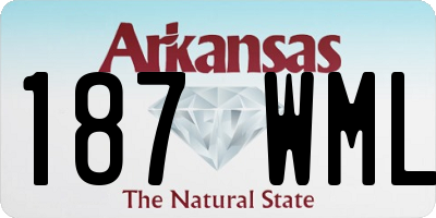 AR license plate 187WML