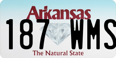 AR license plate 187WMS