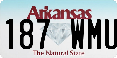 AR license plate 187WMU
