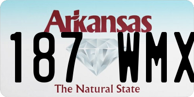 AR license plate 187WMX