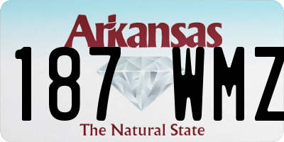 AR license plate 187WMZ