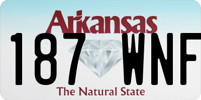 AR license plate 187WNF