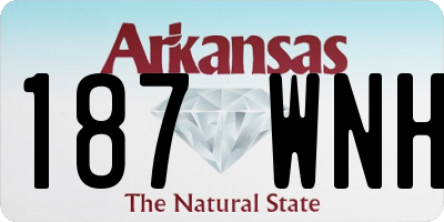 AR license plate 187WNH