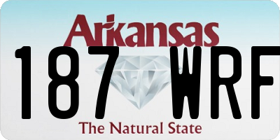 AR license plate 187WRF