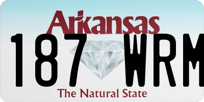 AR license plate 187WRM