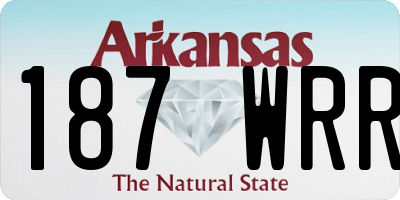 AR license plate 187WRR