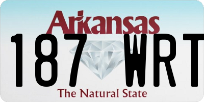 AR license plate 187WRT