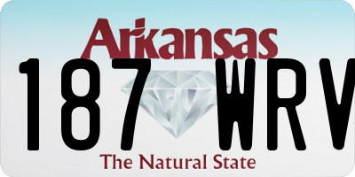 AR license plate 187WRV