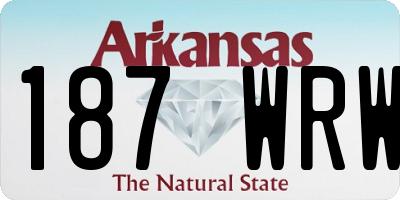 AR license plate 187WRW