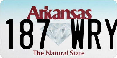 AR license plate 187WRY
