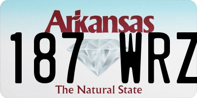 AR license plate 187WRZ