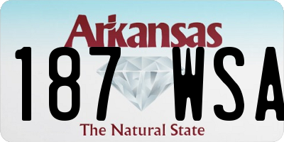 AR license plate 187WSA