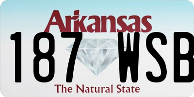AR license plate 187WSB