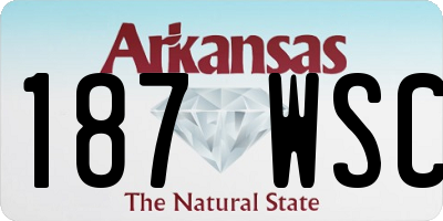 AR license plate 187WSC