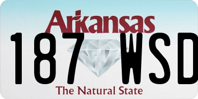 AR license plate 187WSD
