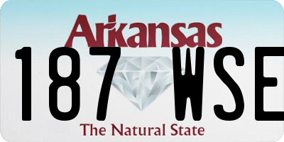 AR license plate 187WSE