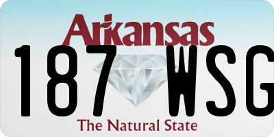 AR license plate 187WSG