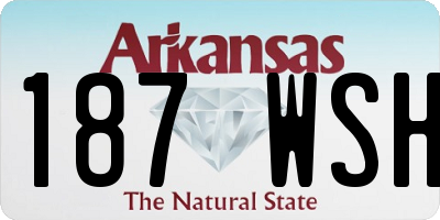 AR license plate 187WSH