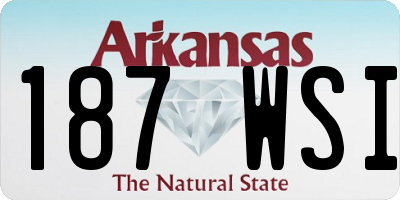AR license plate 187WSI