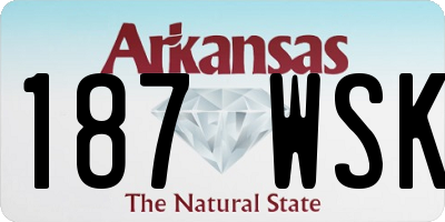AR license plate 187WSK