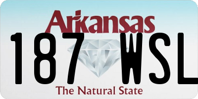 AR license plate 187WSL