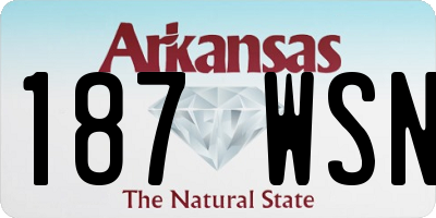 AR license plate 187WSN