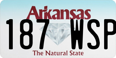 AR license plate 187WSP