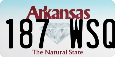 AR license plate 187WSQ