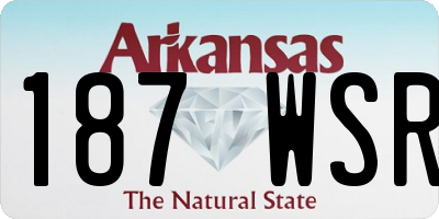 AR license plate 187WSR